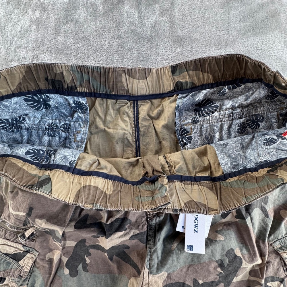 Camo Cargo Shorts Mens 46 New Tactical Streetwear Y2K Utility Baggy Ripstop - Picture 6 of 13